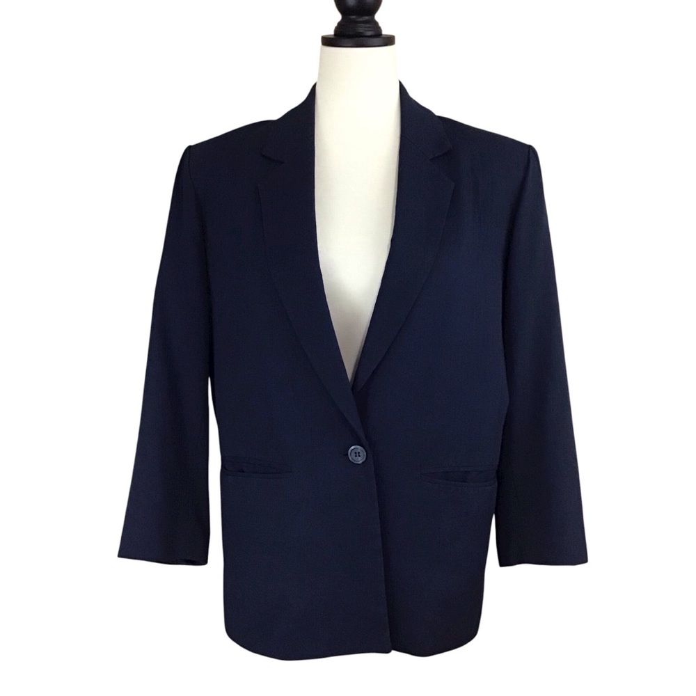 Esprit Women's Navy Blazer‎ Jacket S Made in USA